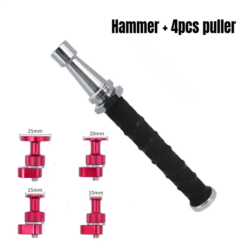 27-38CM Built-In Spring Telescopic Small Pull Hammer Car Dent Repair Sliding Hammer Mini Anti-Skating Hail Pull Hammer Tool